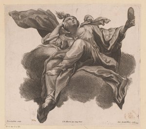 Prudentia peili kädessä tekijältä Johann Gottfried Thelott