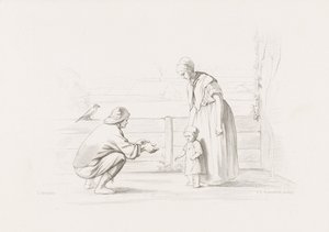 Ensiaskeleet The Children of the Sea (otsikko esineessä) tekijältä Johann Heinrich Maria Hubert Rennefeld