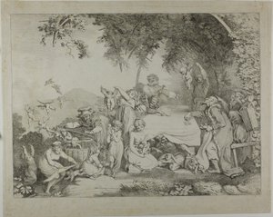 Cupidien huutokauppa tekijältä Johann Heinrich Ramberg