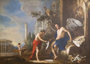 Ajan allegoria, Chronos ja Eros tekijältä Johann Heinrich Schonfeldt