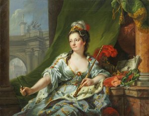 Muse Melpomene (yhdeksän muusaa, 1771) tekijältä Johann Heinrich Tischbein