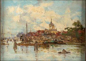 Amsterdam (Öljy paneelille) tekijältä Johann Hendrik Mastenbroek