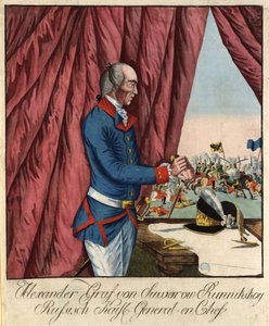 Kenttämarsalkka Generalissimo Prinssi Aleksanteri Suvorov 1729-1800, n. 1790. tekijältä Johann Hieronymus Loeschenkohl