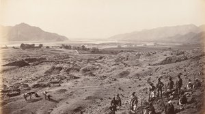Lalpuran yläpuolella oleva joen rotko Bassauleen päin, n. 1878 (kuva) tekijältä Johann Hulsman