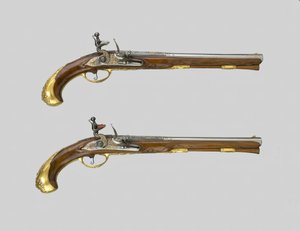 Flintlock-pistoolipari, Saksa, 170030. tekijältä Johann Jacob Behr