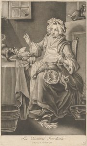 Valvoja kokki tekijältä Johann Jacobus Haid