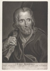 Pyhä Juudas Taddeus tekijältä Johann Jacobus Haid