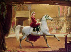 Sirkusratsastaja, 1865 tekijältä Johann Jakob Eduard Handwerk