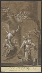 Marian ilmestys, 1600-luvun loppu. tekijältä Johann Jakob von Sandrart
