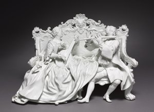 Crinoline Group: Muusikot, valmistaja Meissen Porcelain Factory, Saksa, n. 1737 tekijältä Johann Joachim Kändler