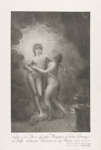 Allegoria William V:n ja Preussin Wilhelminan avioliitosta, 1767 tekijältä Johann Joseph Friedrich Langenhöffel
