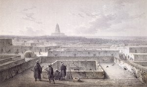 Timbuktoon pohjoispuoli Heinrich Barthin teoksesta Les Voyages en Afrique, joka julkaistiin vuonna 1857,