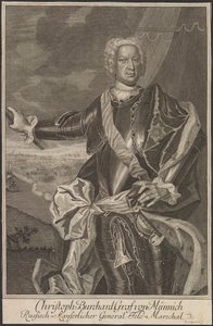 Kreivi Burkhard Christoph von Munnichin muotokuva 1683-1767.
