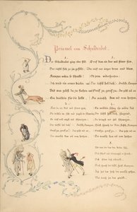 Säkeet: Priamel vom Schuldenbot, 1700-luvun loppu - 1800-luvun alku. tekijältä Johann Martin Usteri