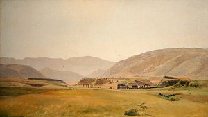 Campagna maisema (öljy kovalevylle kankaalle)