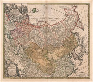 Johann Matthias Hasen laatima Venäjän ja Tartarian kartta vuodelta 1739. tekijältä Johann Matthias Hase