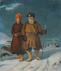 Parella de camperols russos finlandesos tekijältä Johann Matthias Ranftl