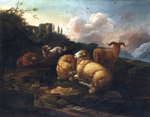 Johann Melchior Roos Lammas ja paimen tekijältä Johann Melchior Roos