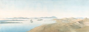 Panoraamanäkymä Deloksen saarille, 1800-luvun alku - 1800-luvun loppu. tekijältä Johann Michael Wittmer