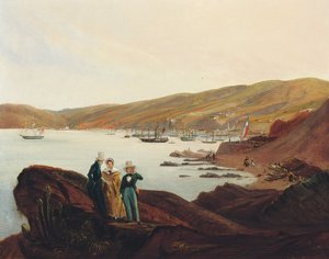 El Membrillon ranta, lähellä Valparaisoa, 1844