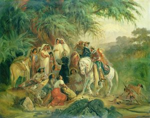 Folk-skene Pico de Orizabassa, Meksikossa tekijältä Johann Moritz Rugendas