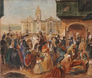 Tutkimus Liman pääaukiota varten tekijältä Johann Moritz Rugendas