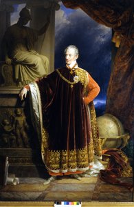 Prinssi Clemens (Clement) Wenzel Lothar von Metternichin (1773-1859) muotokuva, itävaltalainen valtiomies ja diplomaatti, J. N. Enderin maalaus