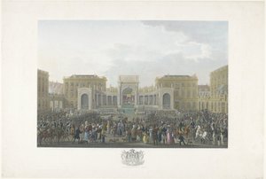Vilhelm I:n vihkiäispäivä Brysselissä 21. syyskuuta 1815 Kaksitoista levyä William I:n saapumisesta ja virkaanastumisesta Brysseliin sekä taisteluista Quatre-Brasissa ja Waterloossa vuonna 1815 (sarjan nimi)