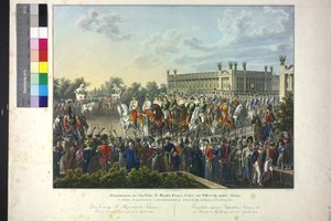 Keisari Franz I:n liikuttava sir majesteetti Pariisissa 15. huhtikuuta 1814.