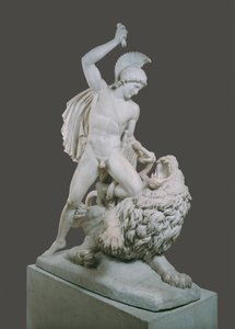 Bellerophon taistelee Chimeiraa vastaan tekijältä Johann Nepomuk Schaller