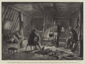 Jeannette-retkikunta, kota Lena Mouthissa, jossa luutnantti Danenhauer asui kuusi viikkoa tekijältä Johann Nepomuk Schonberg