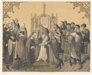 Avioliitto Joosefin ja Marian välillä Teoksia Boisserée-veljesten kokoelmasta (sarjan nimi) Galerie des Frères Boisserée (sarjan nimi) tekijältä Johann Nepomuk Strixner
