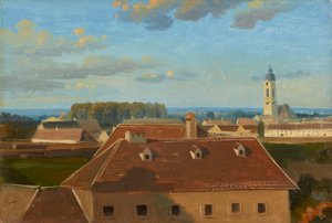 Näkymä Schanzelin yli Augartenille tekijältä Johann Peter Krafft