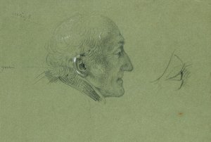 Muotokuvatutkimus "Landwehrin miehen kotiinpaluusta" varten (1820) tekijältä Johann Peter Krafft
