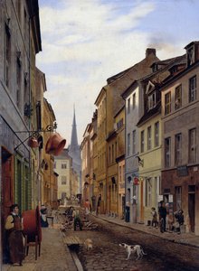 The Parochialstraße, 1831 tekijältä Johann Philipp Eduard Gaertner