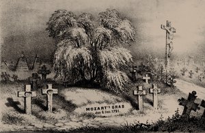 Mozartin vakava kysymys. Mozartin lesken itsensä alkuperäisten kirjeiden mukaan 1856. tekijältä Johann Ritter von Lucam