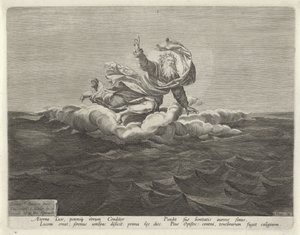 Valon ja pimeyden luominen Creation of the World (sarjan nimi) tekijältä Johann Sadeler (I)