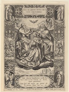 La Coronació de la Verge, 1576. finlandès tekijältä Johann Sadeler I