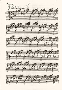 Sivu nuotista Jean Sebastien Bachin (Johann Sebastian Bach