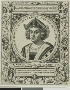 Kristoffer Kolumbus, etukuva Theodor de Bryn teoksen Amerikka niteestä 5. tekijältä Johann Theodor de Bry