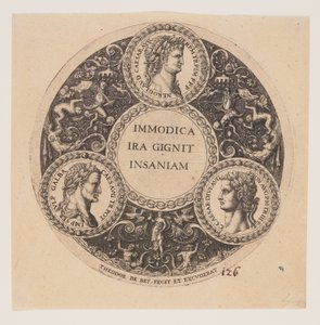 Immodica Ira Gignit Insaniam, Tazzen sisätilojen suunnittelu tekijältä Johann Theodor de Bry