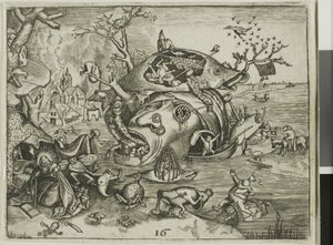 Pyhän Antoniuksen kiusaus, levy 16 Emblemata Seculariasta