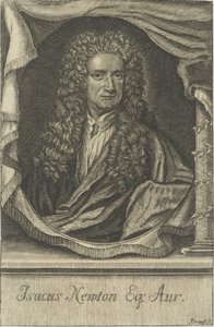 Sir Isaac Newtonin muotokuva 1642-1727, tekijältä Johann Ulrich Krauss