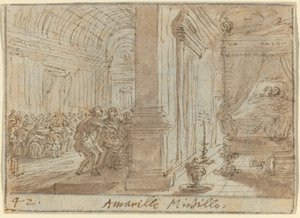 Amaryllis ja mustikka, 1640. tekijältä Johann Wilhelm Baur