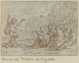 Paimenten ja Ergaston kuoro, 1640. tekijältä Johann Wilhelm Baur