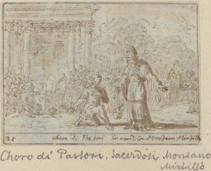 Paimenten ja pappien kuoro: Montano, Mirtillo, 1640. tekijältä Johann Wilhelm Baur