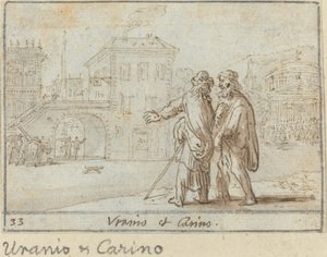 Uranio ja Carino, 1640. tekijältä Johann Wilhelm Baur