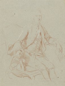 Istuu herrasmies kirjan kanssa tekijältä Johann Wilhelm Böttner