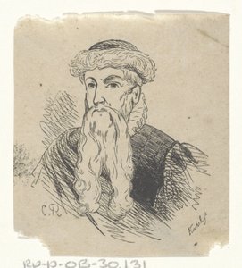 Mies, jolla on turkishattu ja parta tekijältä Johann Wilhelm Friedrich Kachel