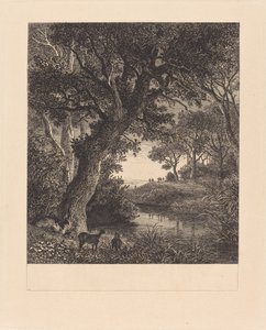 Metsästäjät jättävät metsän tekijältä Johann Wilhelm Schirmer